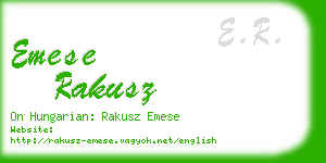 emese rakusz business card